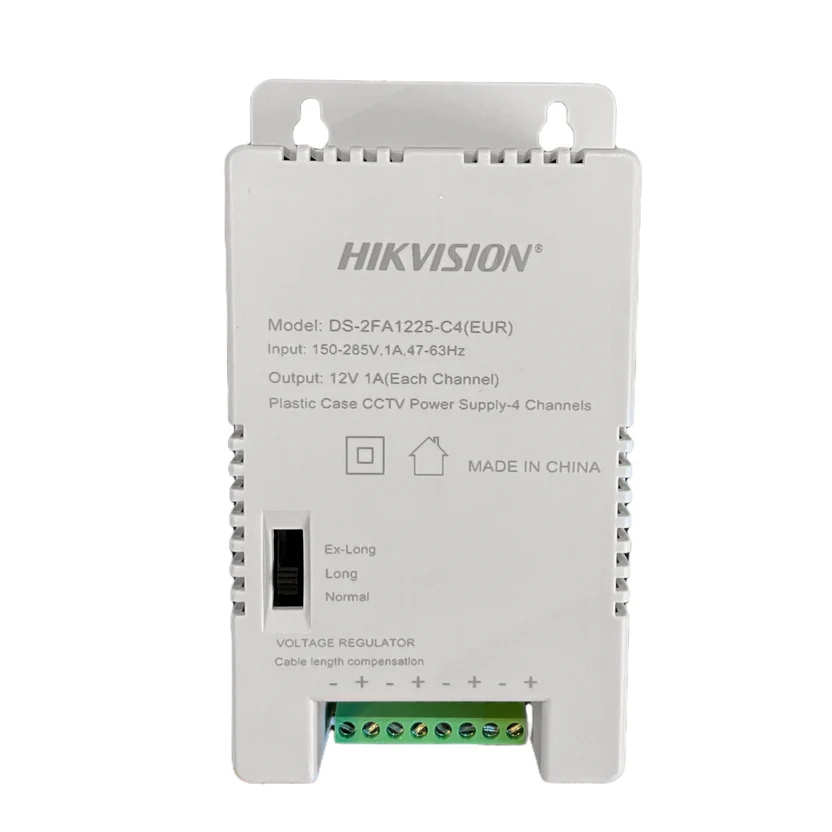 12 Volts 4 Channel Hikvision CCTV Power Supply - DS-2FA1225-D4EUR image 1