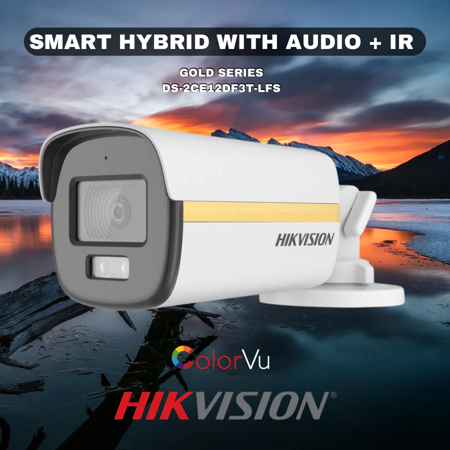 Hikvision 2MP Colorvu Smart Hybrid Audio Bullet Camera - Gold Series - 40m image 2