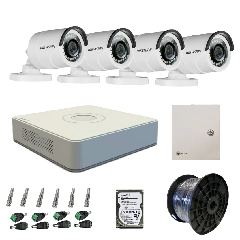 Hikvision 4 Channel 1080p Complete Kit image 1