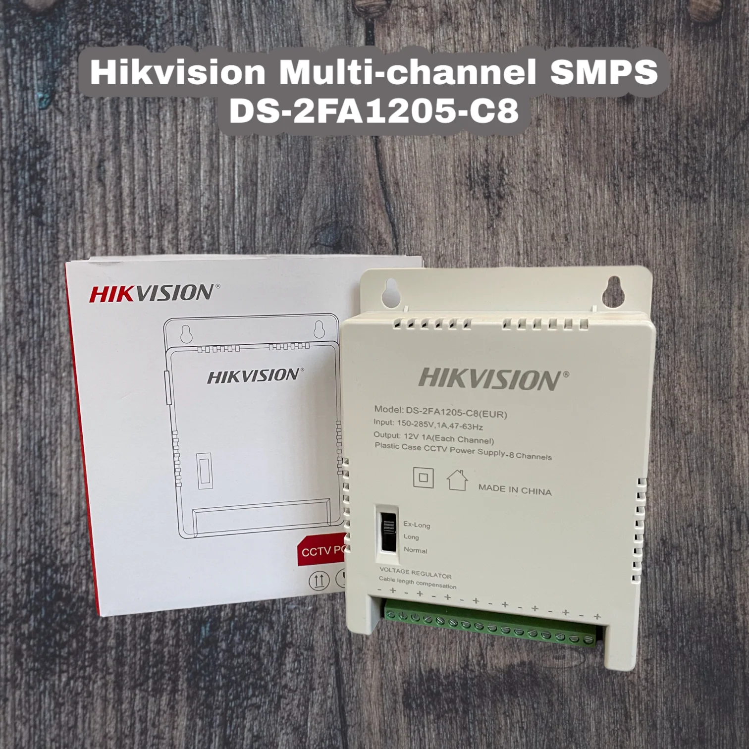 Hikvision 12 Volts 8 Channel CCTV Power Supply - DS-2FA1205-C8 (EUR) image 2