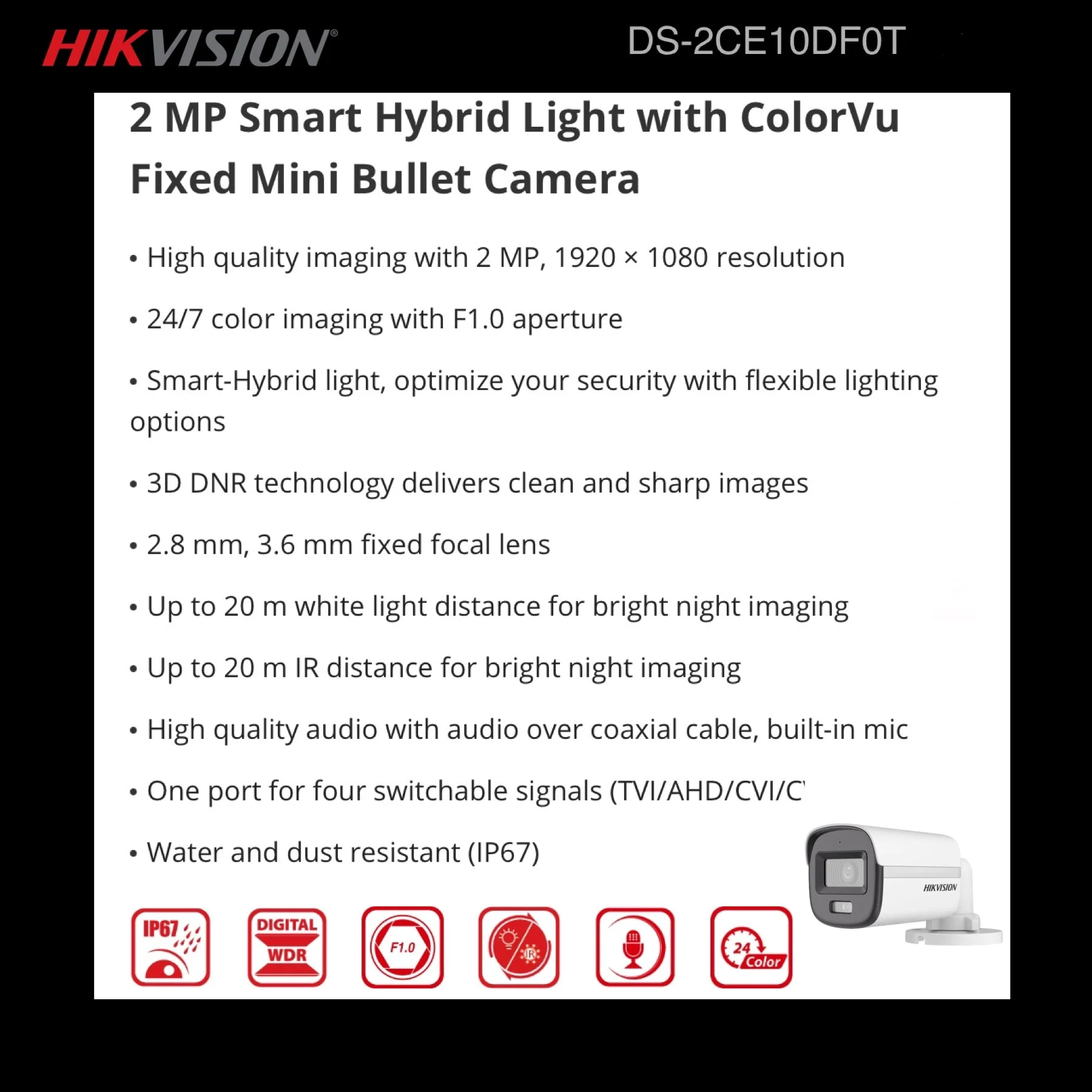 Hikvision 16 Channel 1080p ColorVu Smart Hybrid Complete Kit image 3