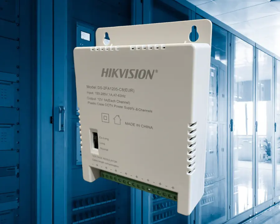 Hikvision 12 Volts 8 Channel CCTV Power Supply - DS-2FA1205-C8 (EUR) image 3
