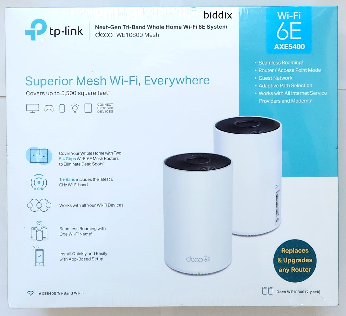 TP-Link Deco WE10800 (2-PACK) Wi-Fi 6E AXE5400 Whole Home Mesh Routers image 1