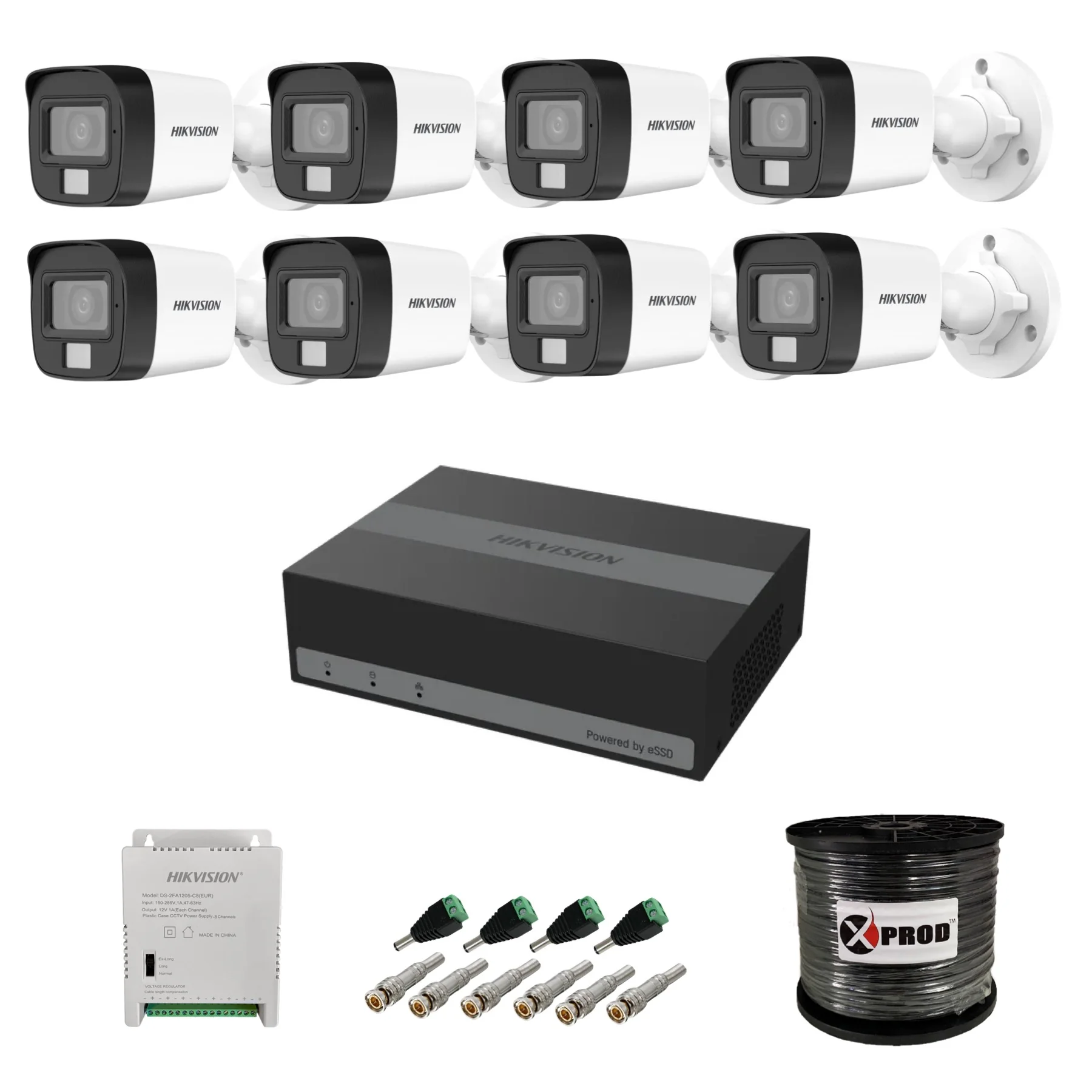 Hikvision 8 Channel 1080P Complete Kit - H.265 image 1